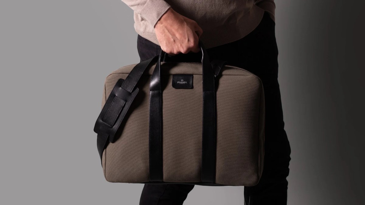 Harber London laptop briefcase