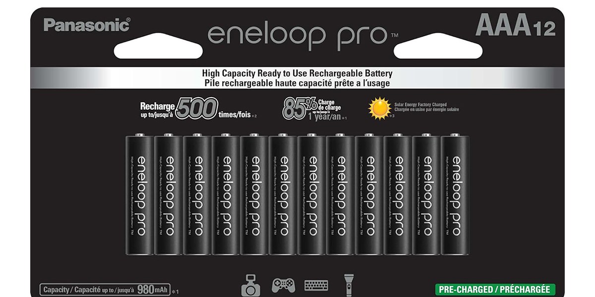 Score 12 Panasonic eneloop Pro AAA rechargeable batteries at $43 (Best in  years), more