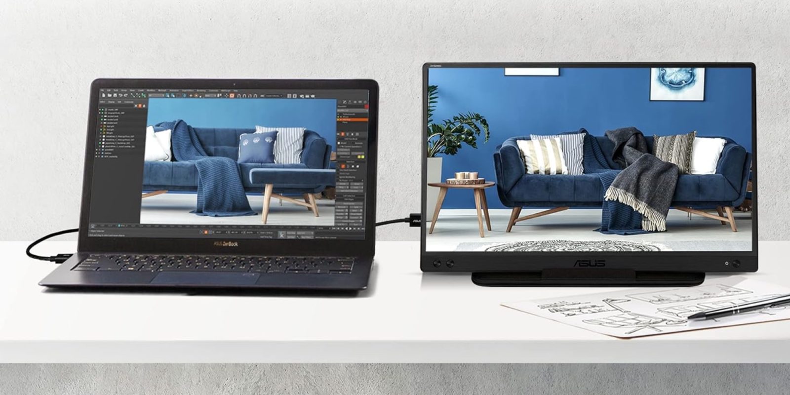 a laptop computer sitting on top of a table