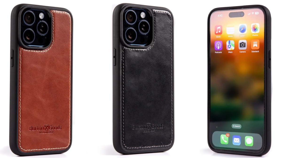 Burton Goods Leather iPhone 15 case