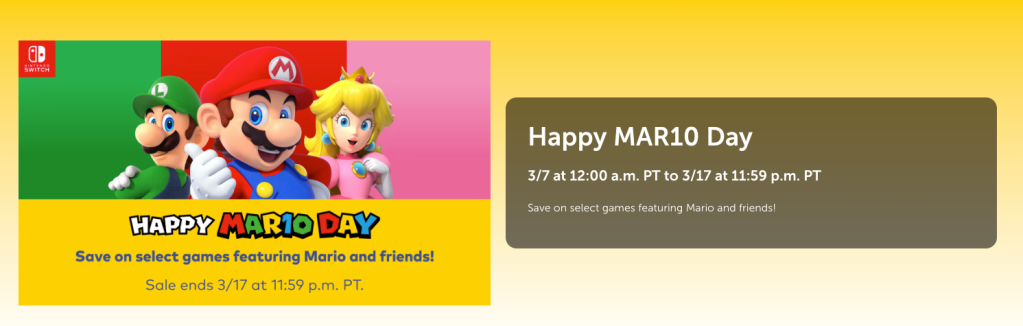 Mario Day game deals