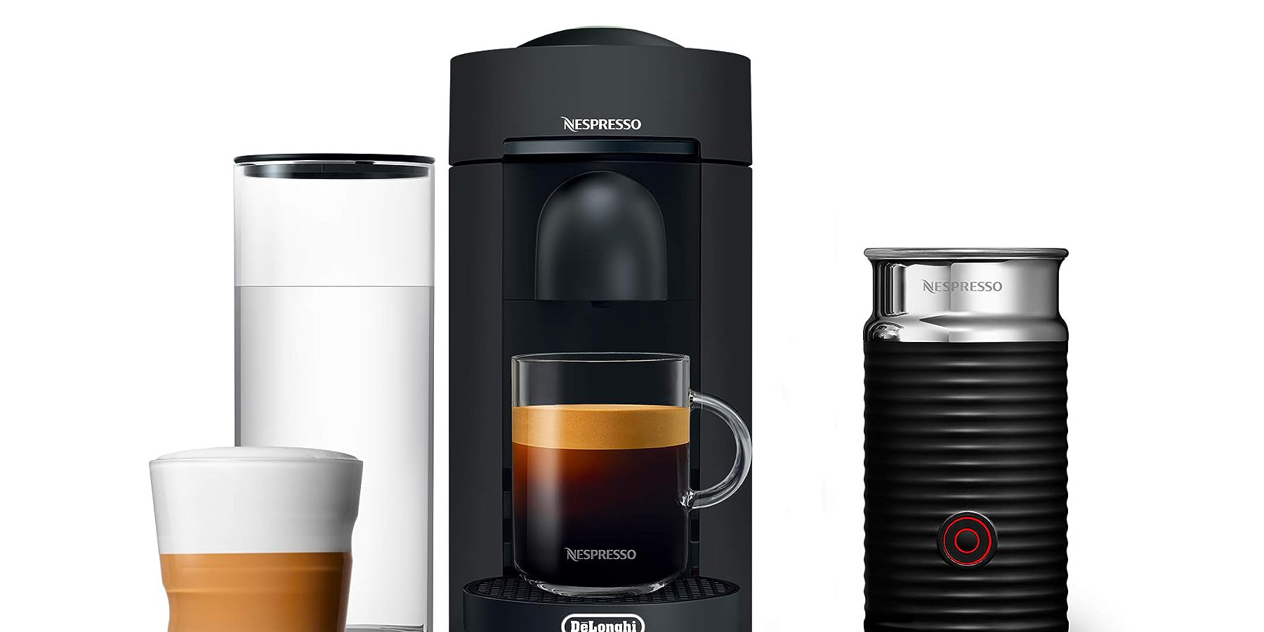 Nespresso s VertuoPlus Deluxe coffee machine and Aeroccino frother