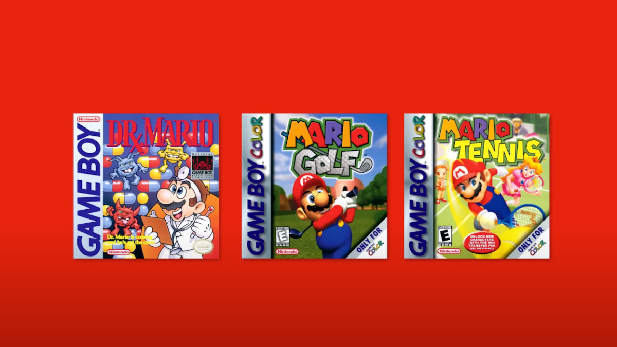 Nintendo Switch Online Game Boy New Dr. Mario, Mario Golf, and Mario Tennis