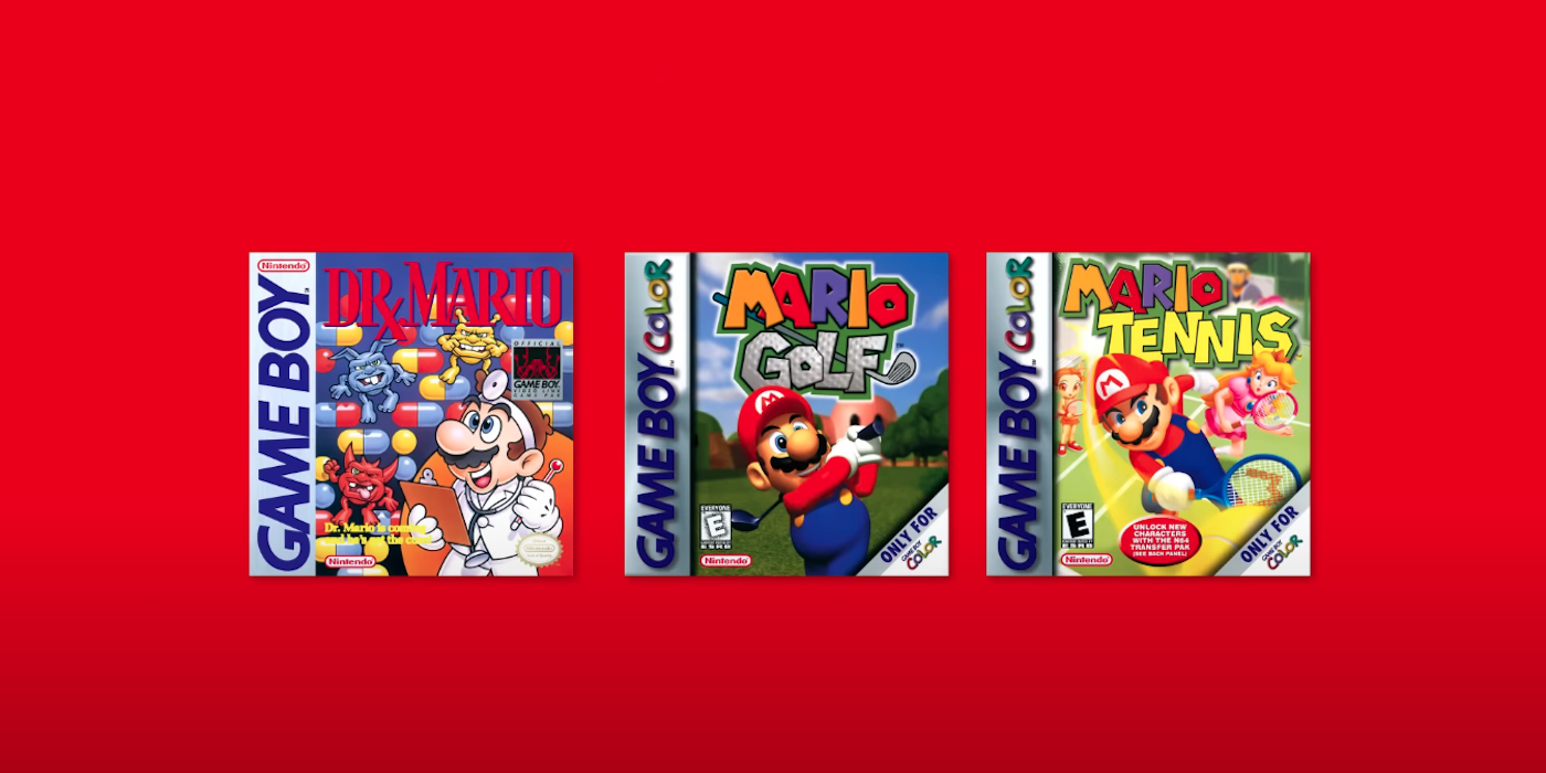 Nintendo Switch Online Game Boy New Dr. Mario, Mario Golf, and Mario Tennis
