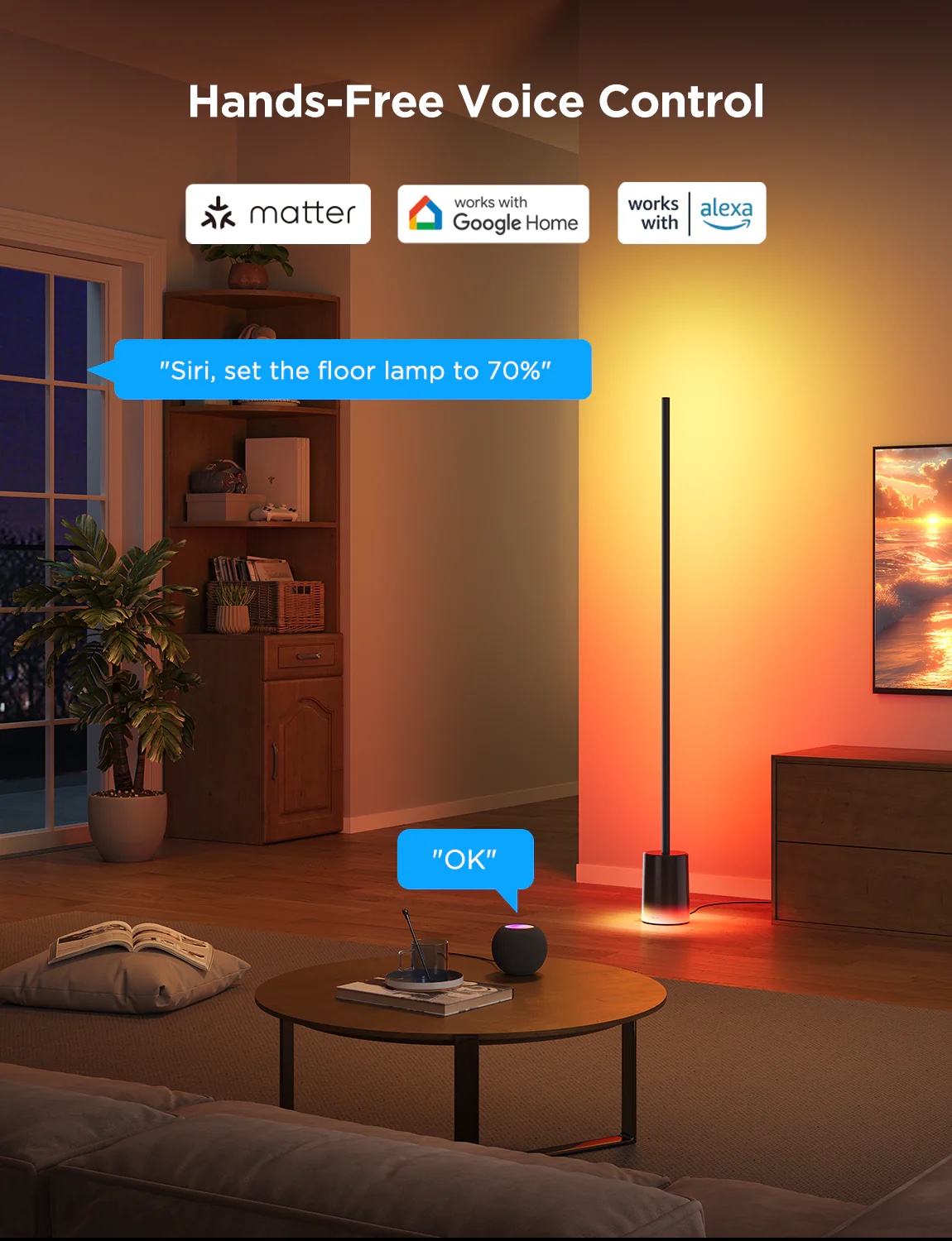 Govee debuts new upgraded smart Floor Lamp 2 with Matter, illuminated ...