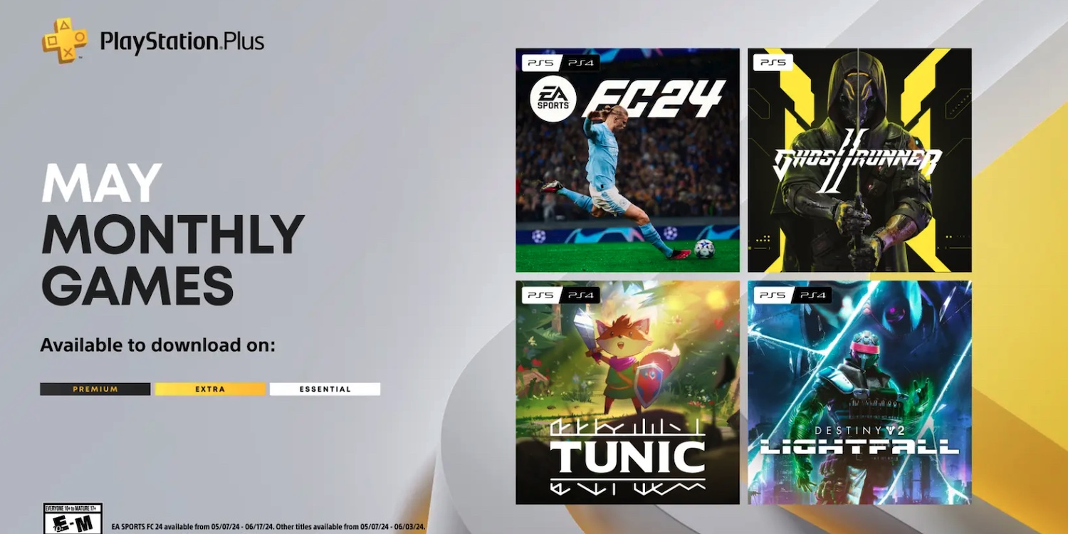 May PlayStation Plus FREE games Tunic, Ghostrunner 2, EA Sports FC 24