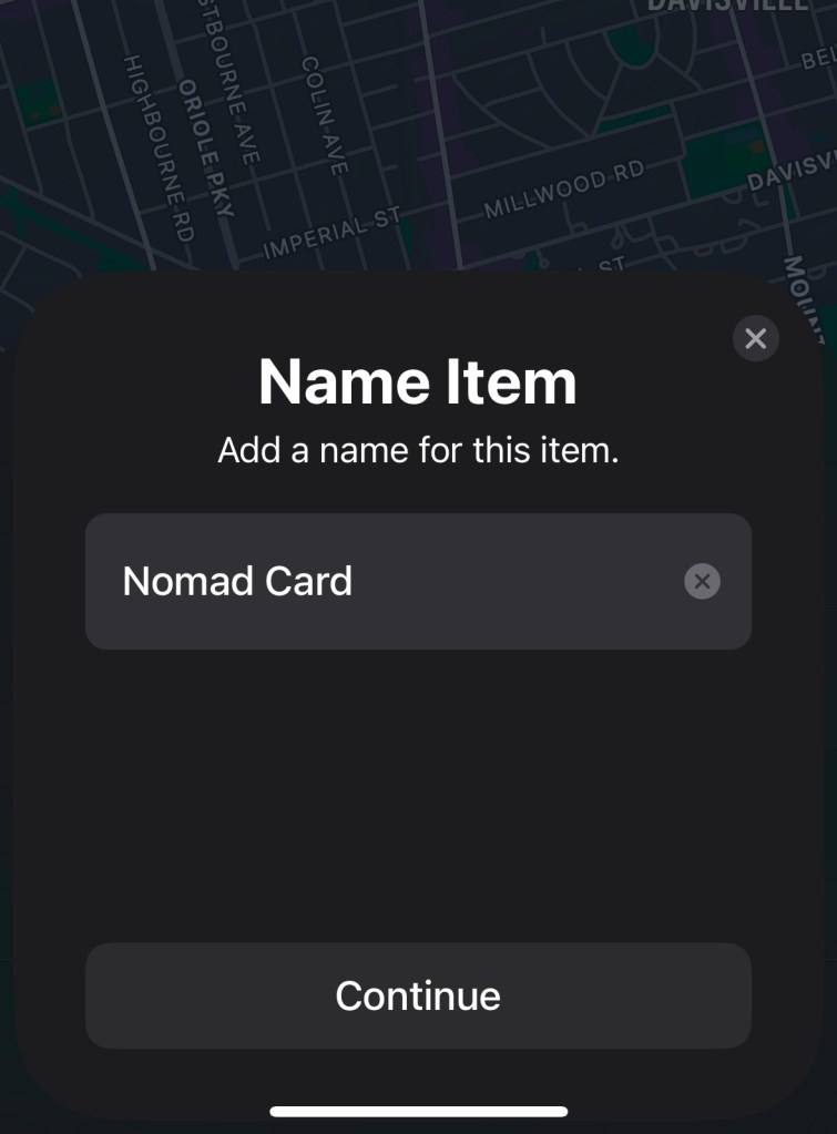 Nomad Tracking Card Apple Find My