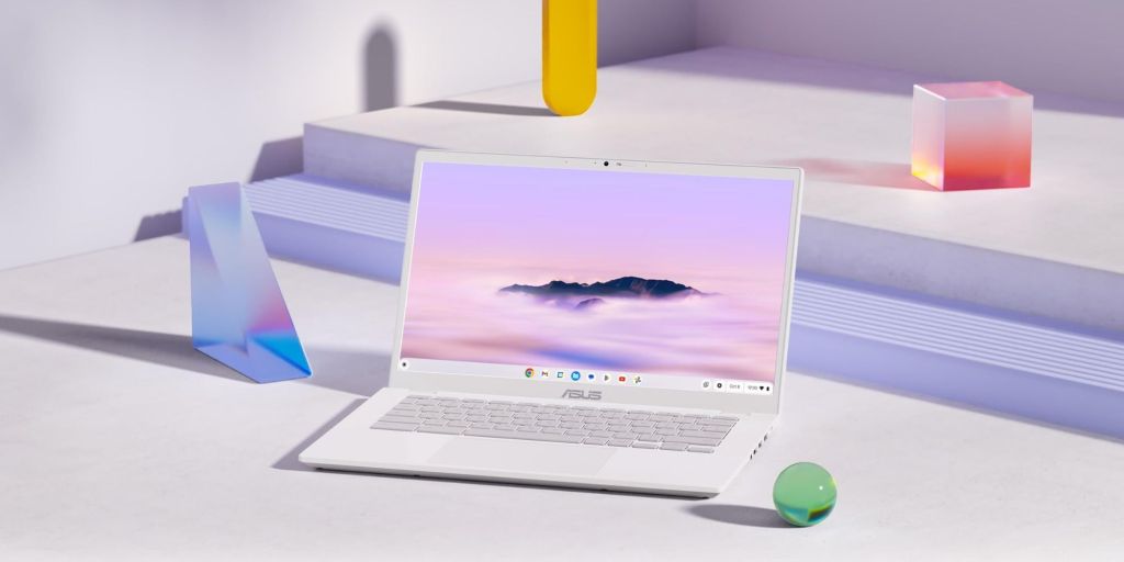 ASUS Chromebook Plus CX34 in white color.