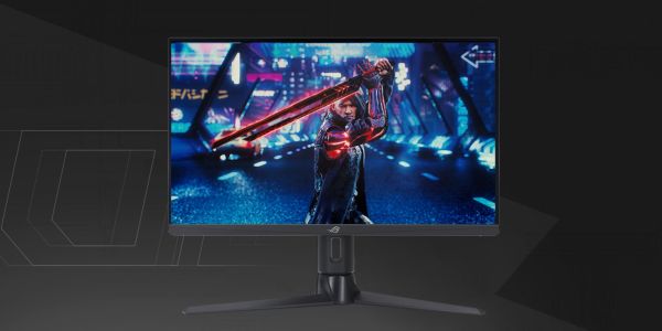 Render of the ASUS ROG Strix 27-inch gaming monitor.