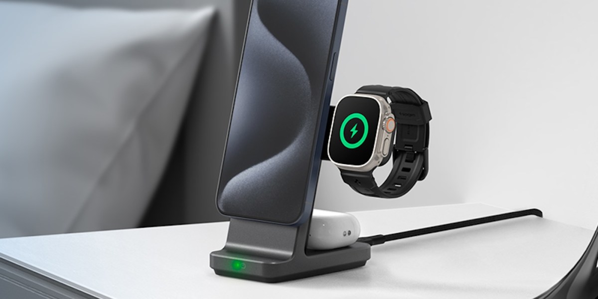 Spigen OneTap Pro (MagFit) 3-in-1 Qi2 15W Wireless Charging Stand