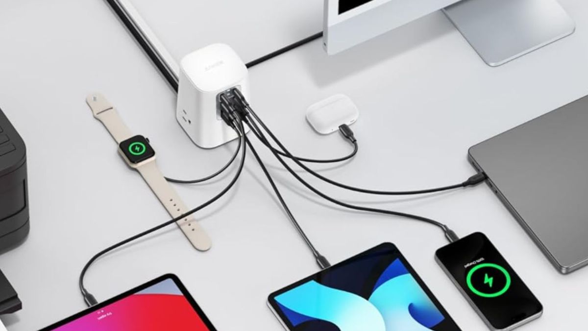 Anker 9-in-1 charging station surge protector.