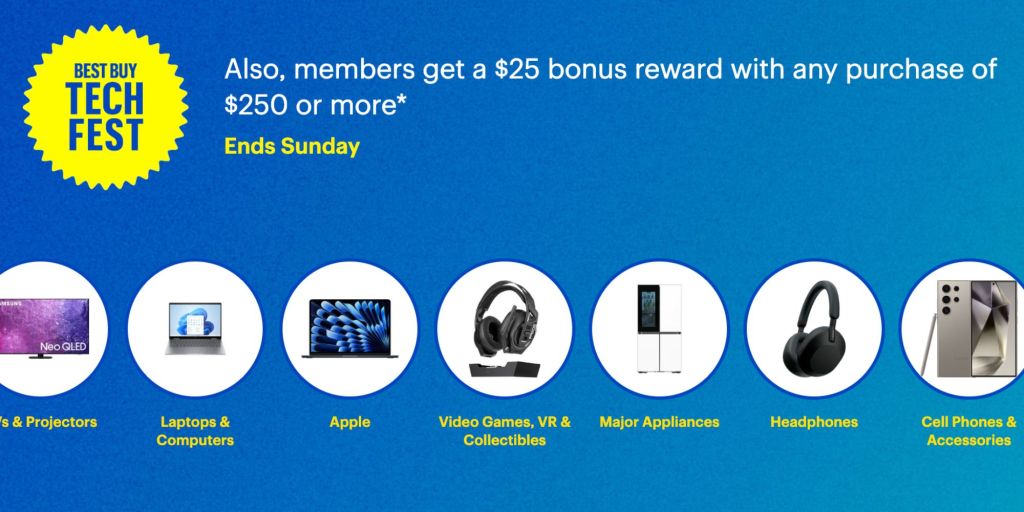 Image illustrating the Best Buy Tech Fest sale.