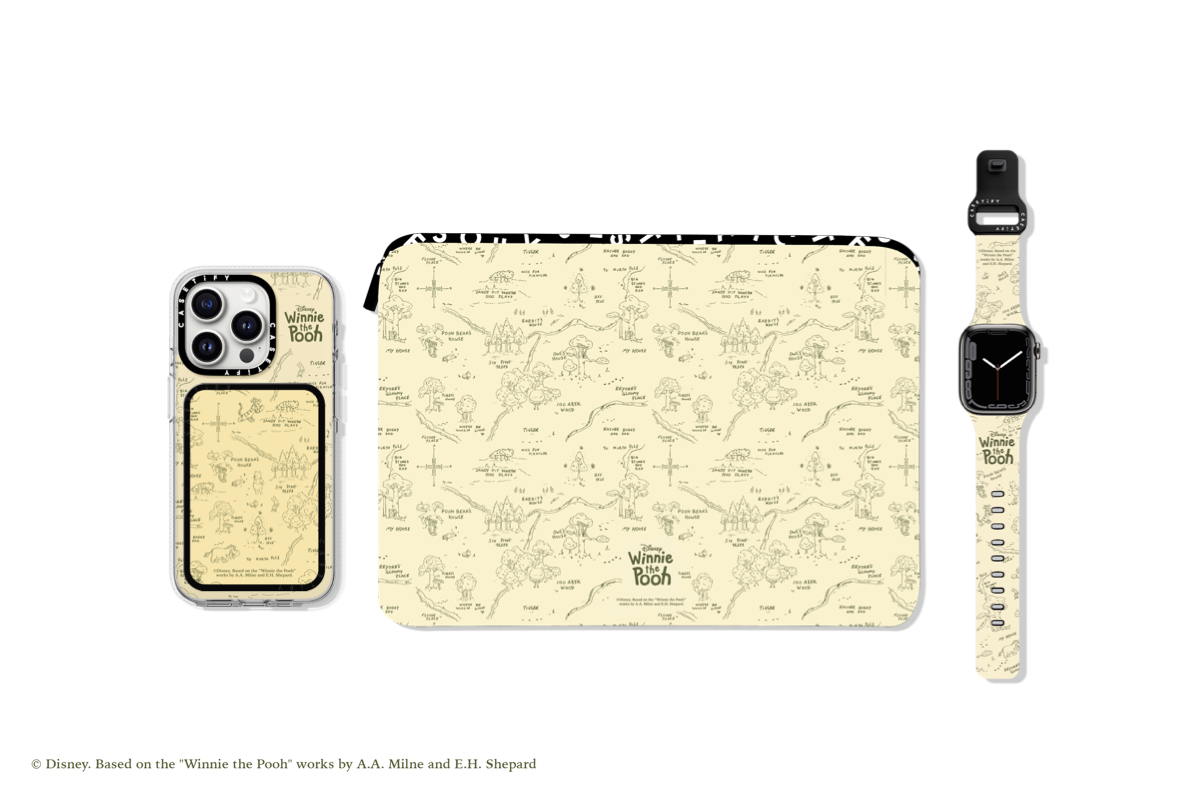 完売　新品　CASETiFY Winnie the Pooh ストラップ CASETiFY Mirror iPhone 13 Case [Winnie The Pooh Co-Lab / 4.9ft