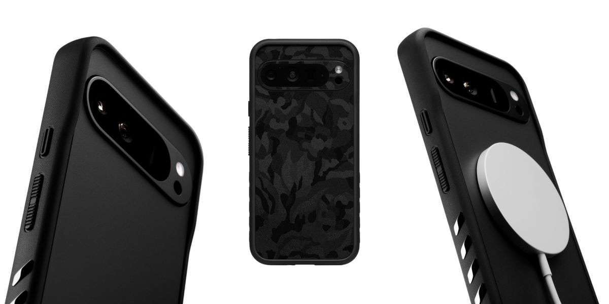 Render showing Dbrand's Grip case for Pixel 9 series.