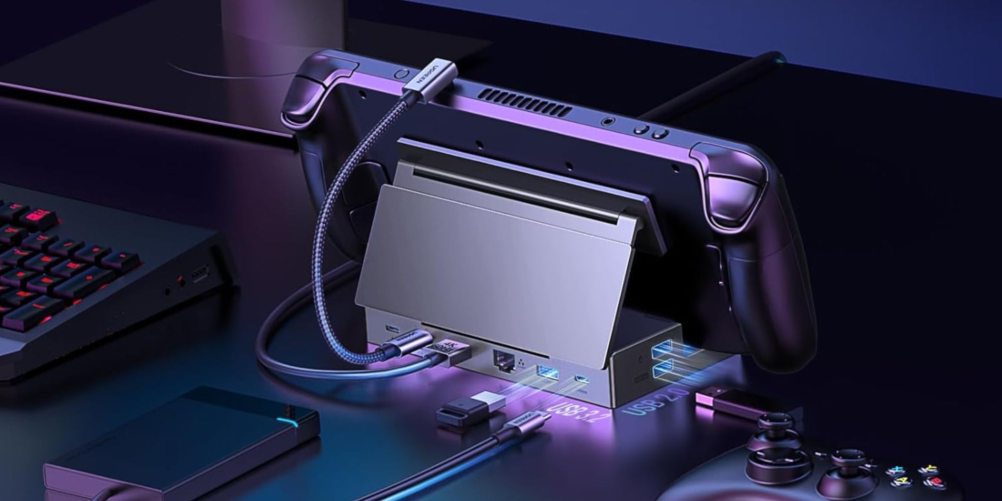 Steam Deck oled 1TB＆UGREEN 9-IN-1ハブ Accessories Aazon.co