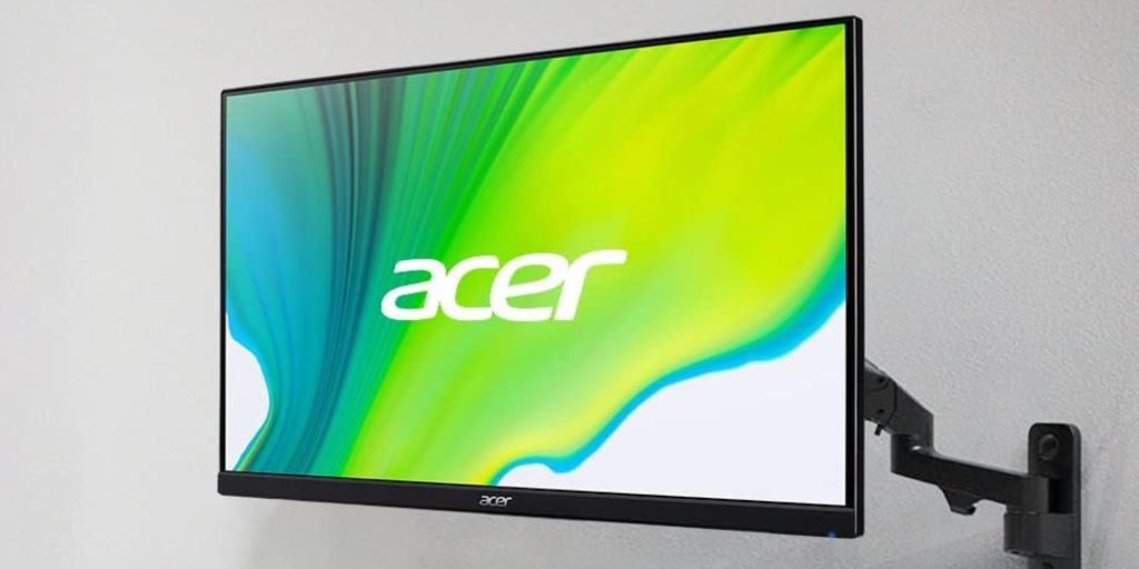 Image showing Acer's FHD KA2427 monitor mounted on a wall.