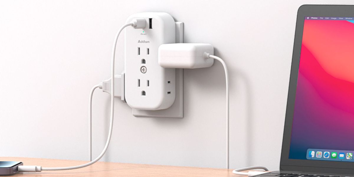 Image showing an outlet extender in use.