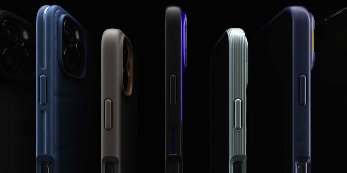 Image showing a lineup of iPhone 16 series phone wearing Caseology's cases.