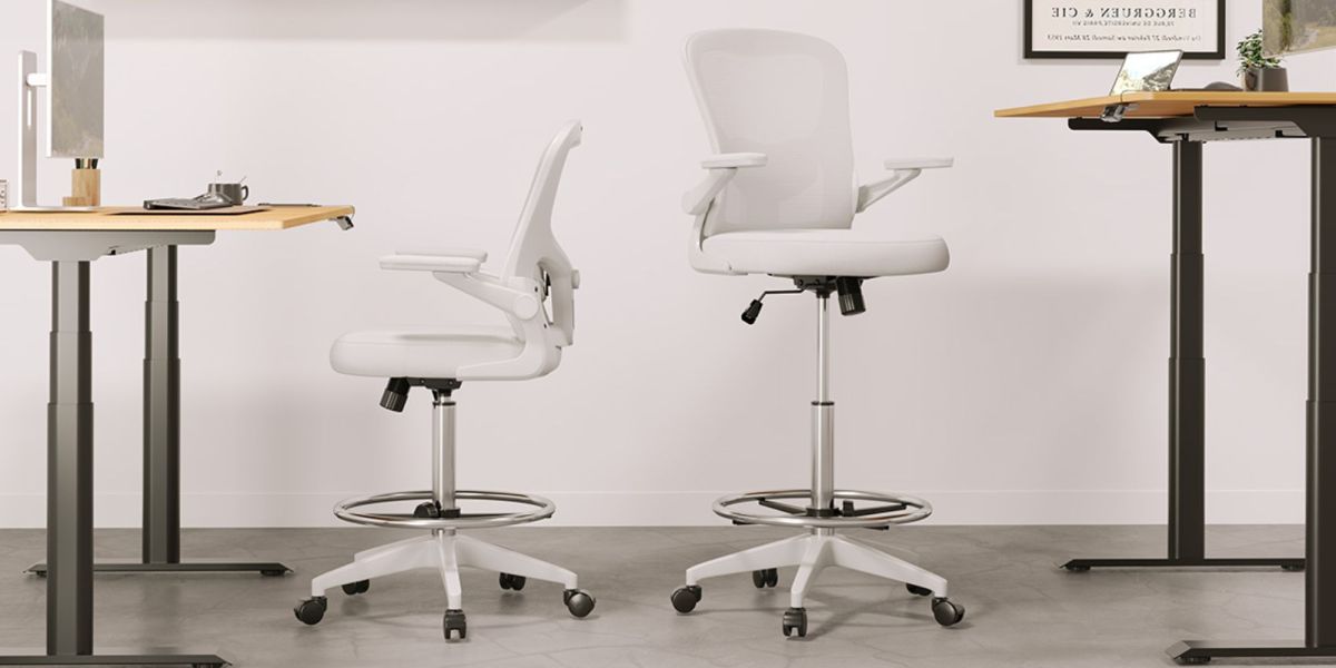 Image showing Flexispot's drafting mesh office chairs.