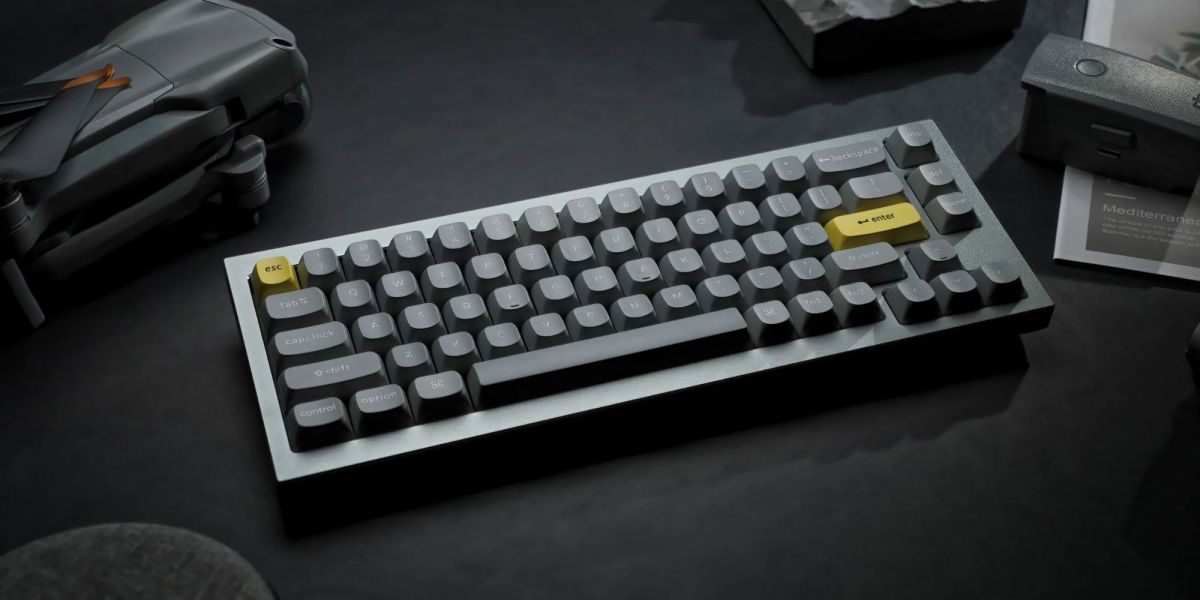 Keychron Q2 wired mechanical keyboard in grey.