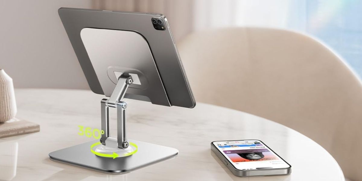 Image showing LISEN's tablet holder holding an iPad.