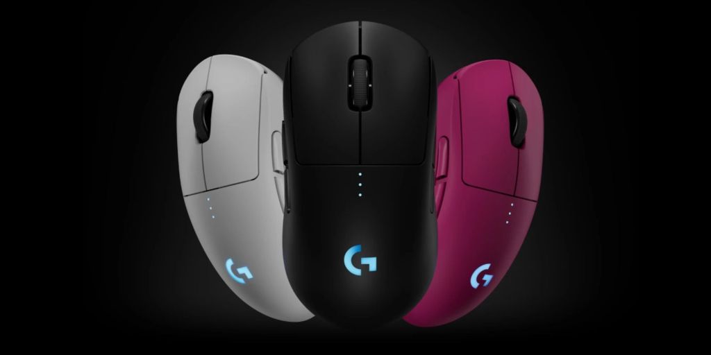 Image showing Logitech's G PRO 2 LIGHTSPEED in three colors.