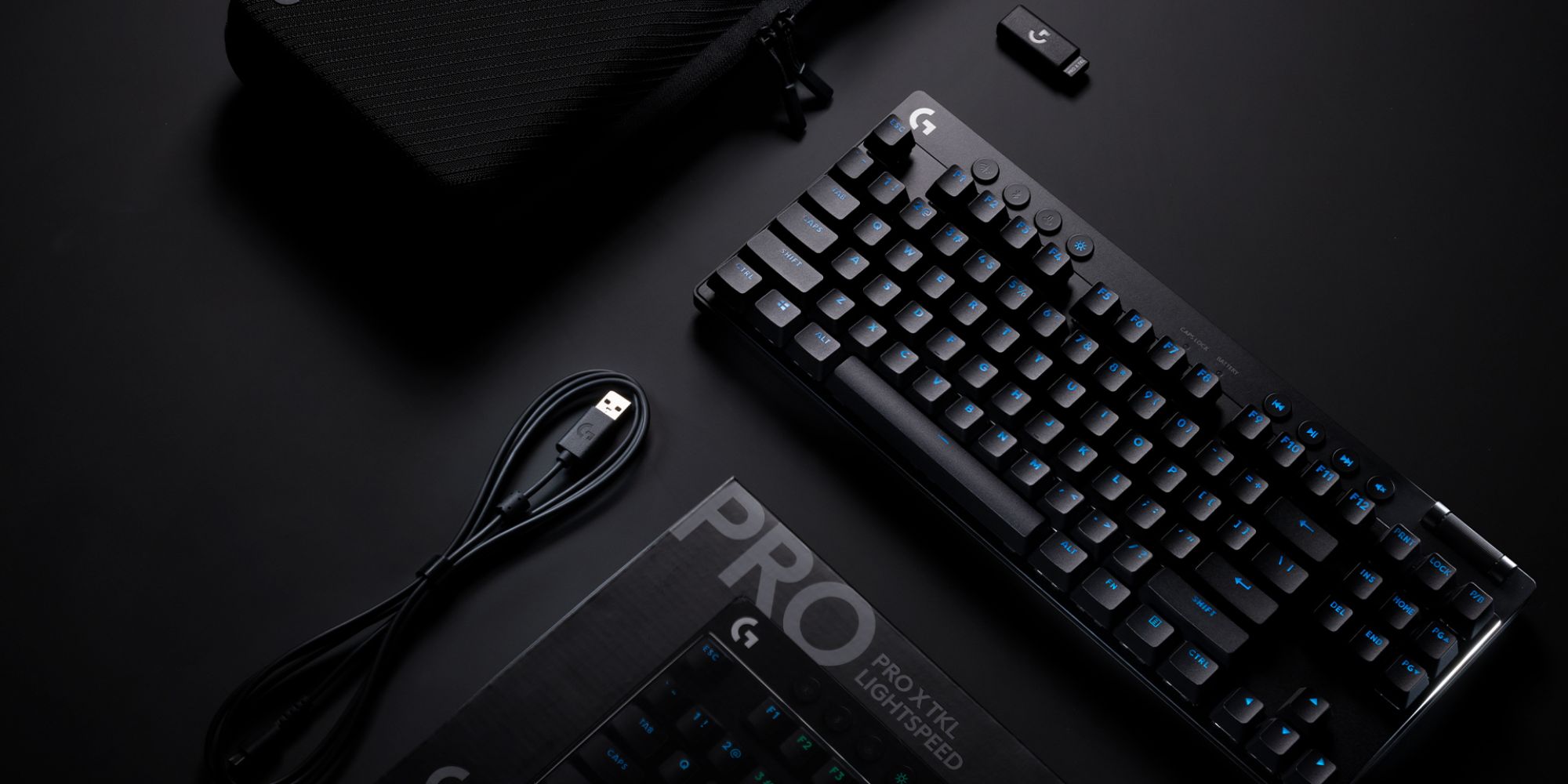 Image showing Logitech's G Pro X TKL keyboard in black.