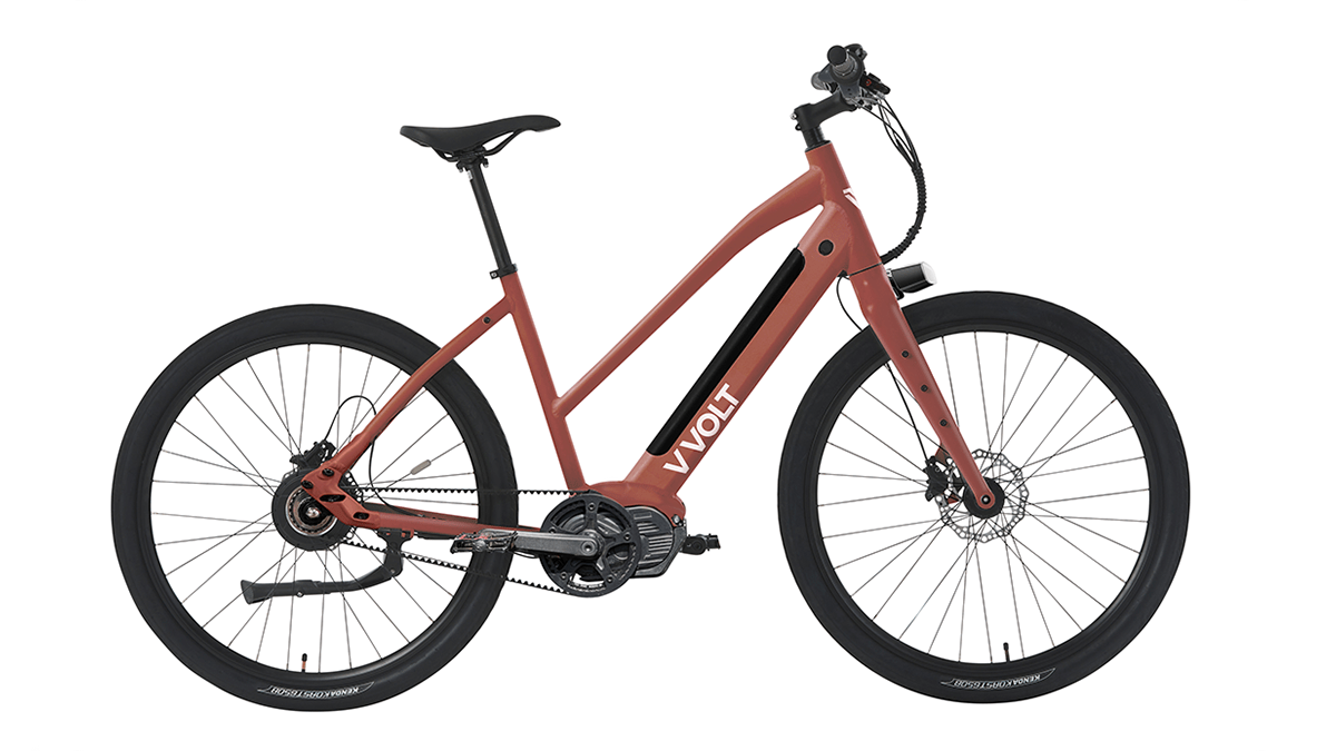 a red and black mountain bike