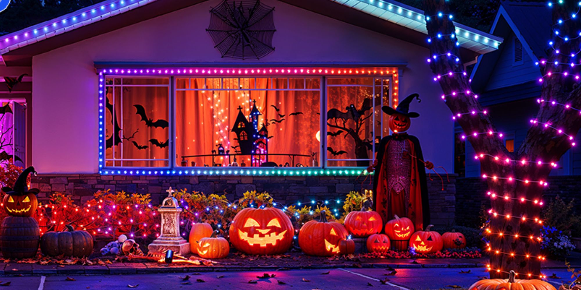 Trick out your house with Halloween lighting and decorations at up to