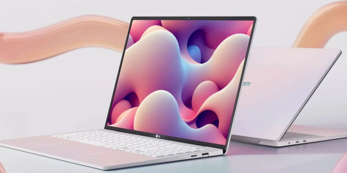 Image showing a render of LG's Gram Style laptop.