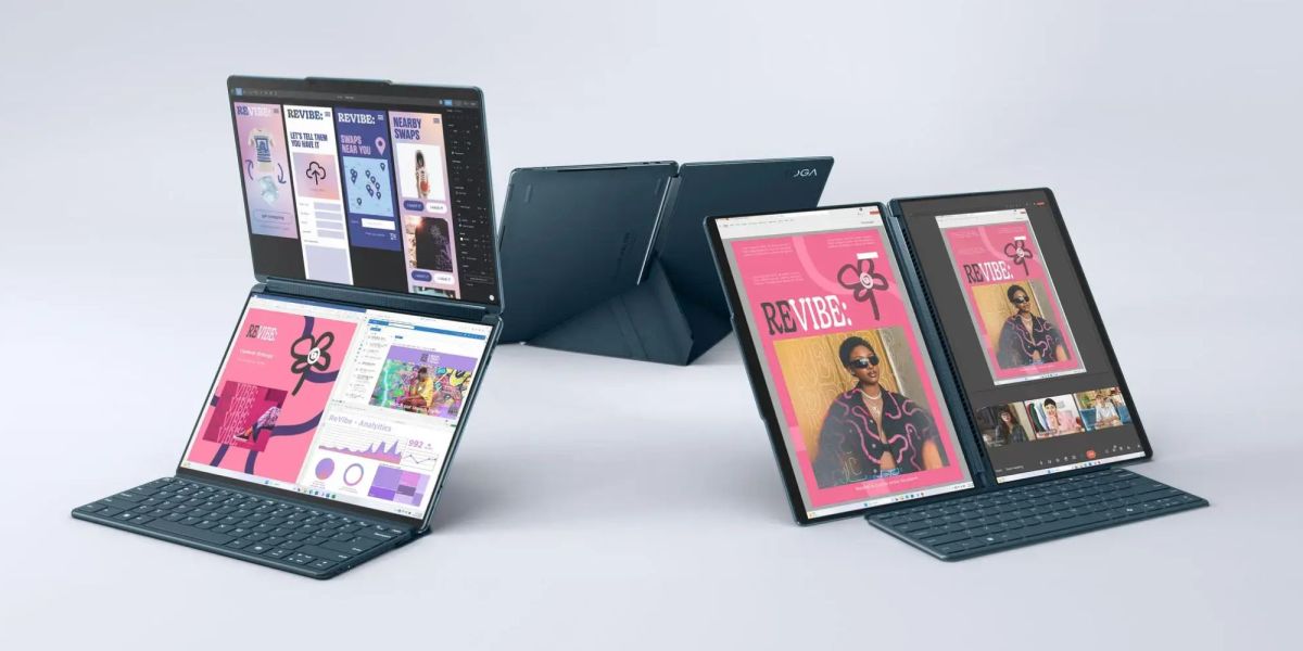 Image showing Lenovo's Yoga Book 9i dual-screen OLED gaming laptop.