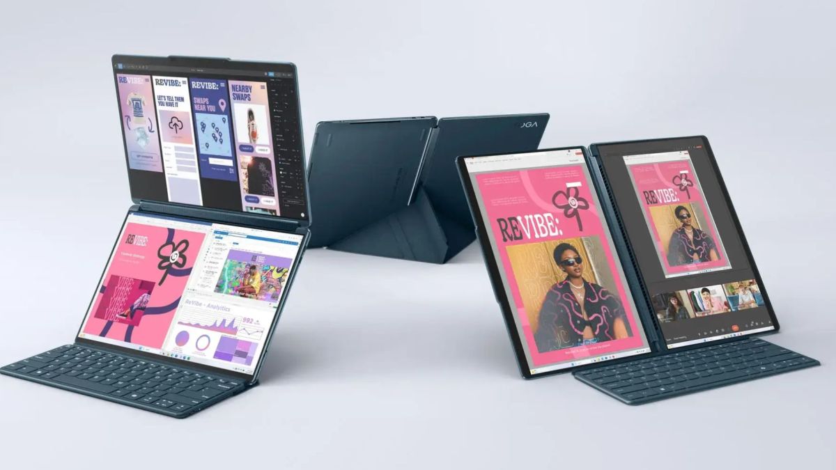 Image showing Lenovo's Yoga Book 9i dual-screen OLED gaming laptop.