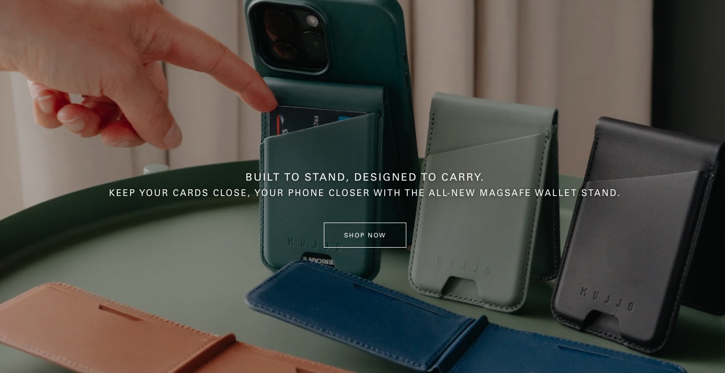MUJJO MagSafe Wallet kickstand