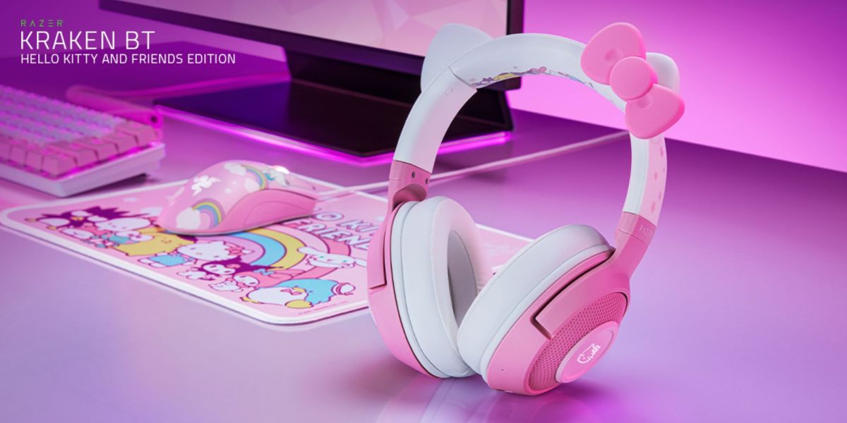 Image showing Razer's Hello Kitty themed Kraken BT headset.