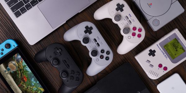 Image showing a render of 8Bitdo Pro 2 wireless controllers.