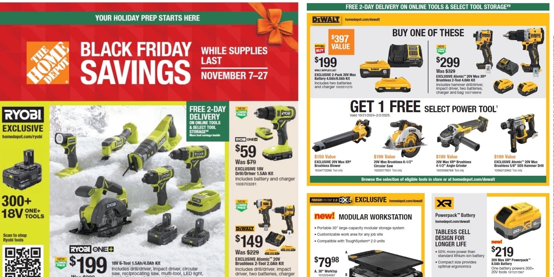 Here s the official 14 page Home Depot Black Friday ad Tools smart tech appliances holiday decorations more