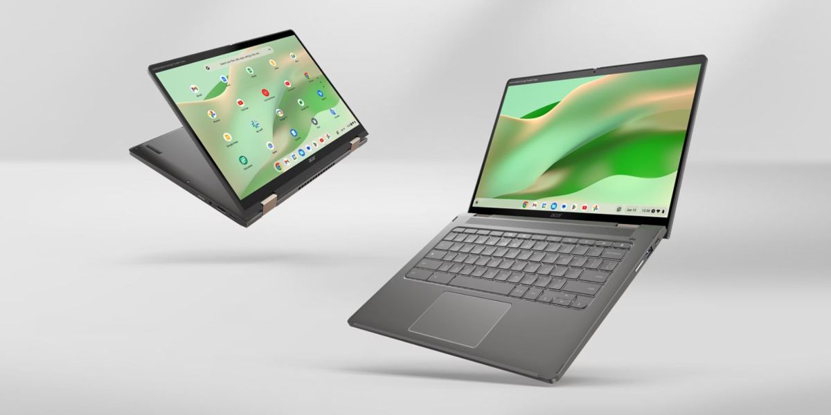 Image showing a render of Acer Chromebook Plus Spin 714 touchscreen 2-in-1.