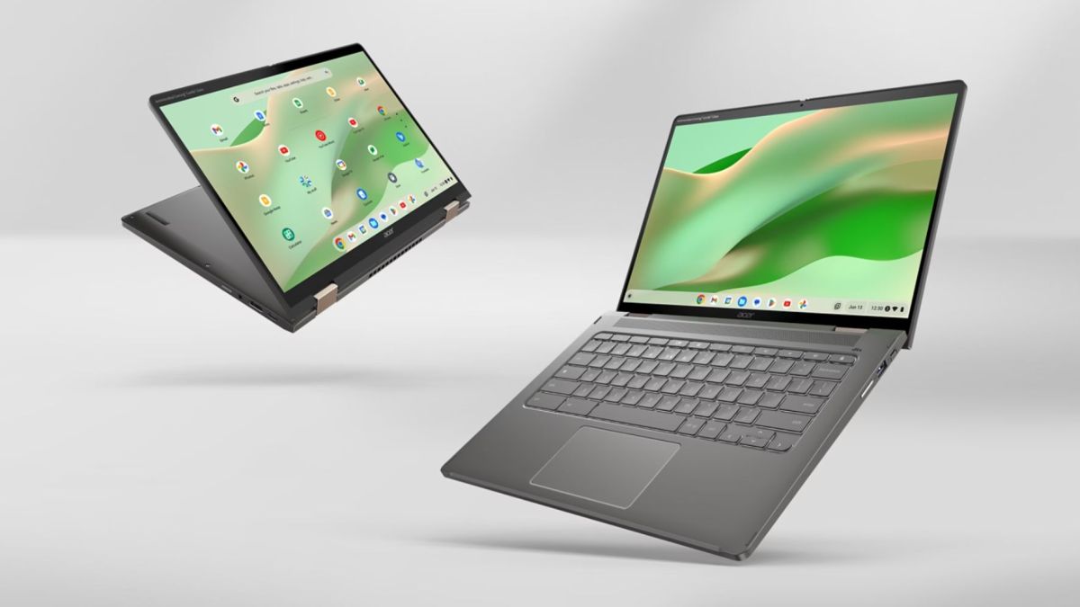 Image showing a render of Acer Chromebook Plus Spin 714 touchscreen 2-in-1.