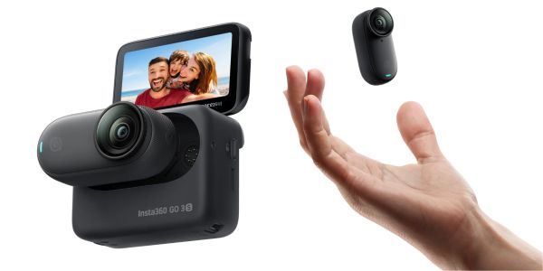 Image showing a render of Insta360 GO 3S action camera.