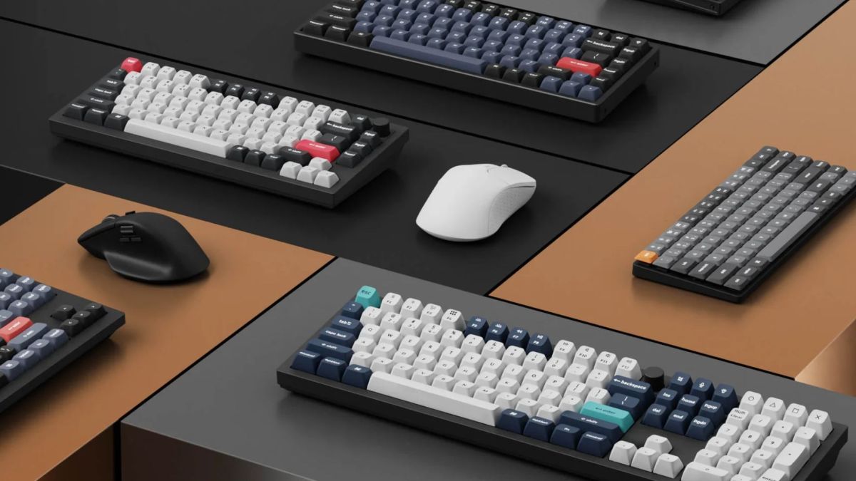 Image showing renders of Keychron keyboards.