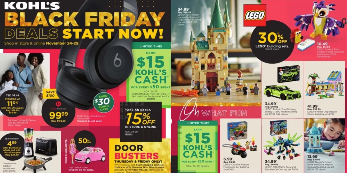 Kohl's Black Friday ad scan deals