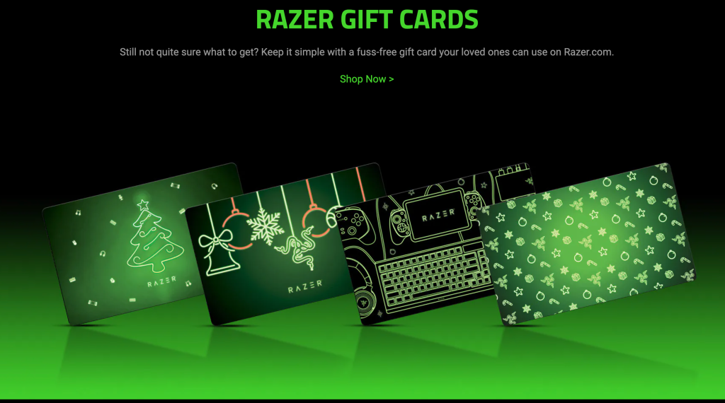 Razer Black Friday 2024 Holiday Gift Guide ad.