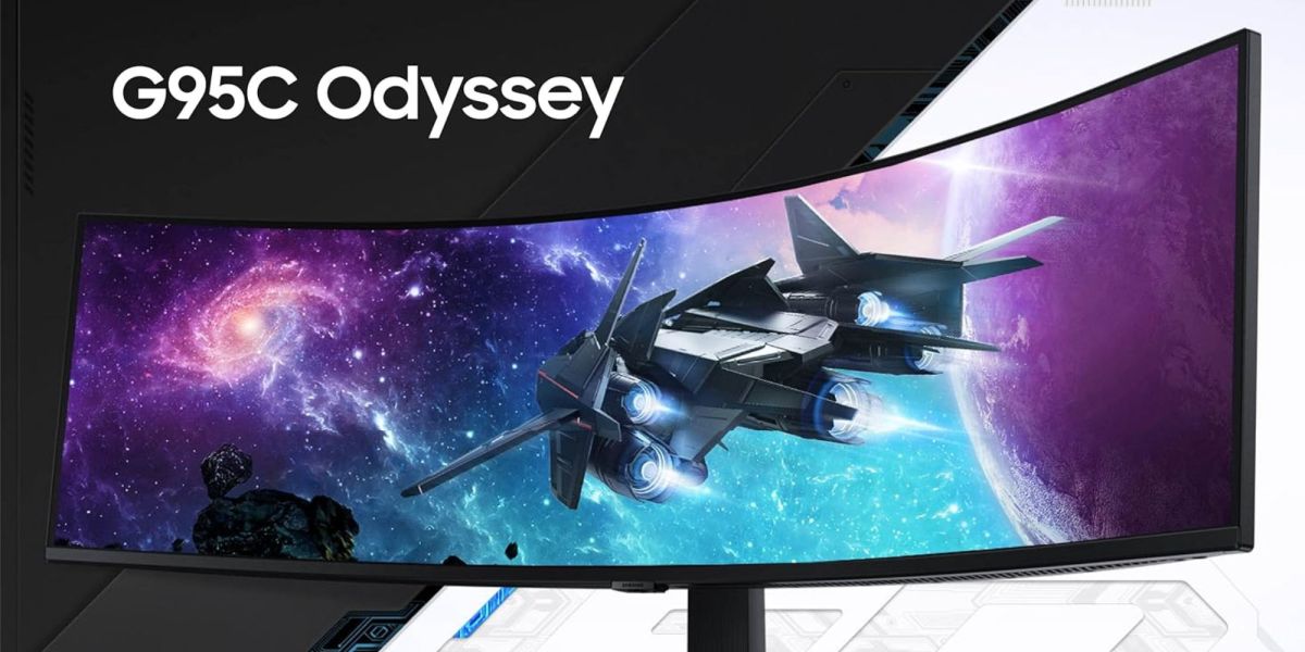 Image showing a render of Samsung's Odyssey G95C monitor.