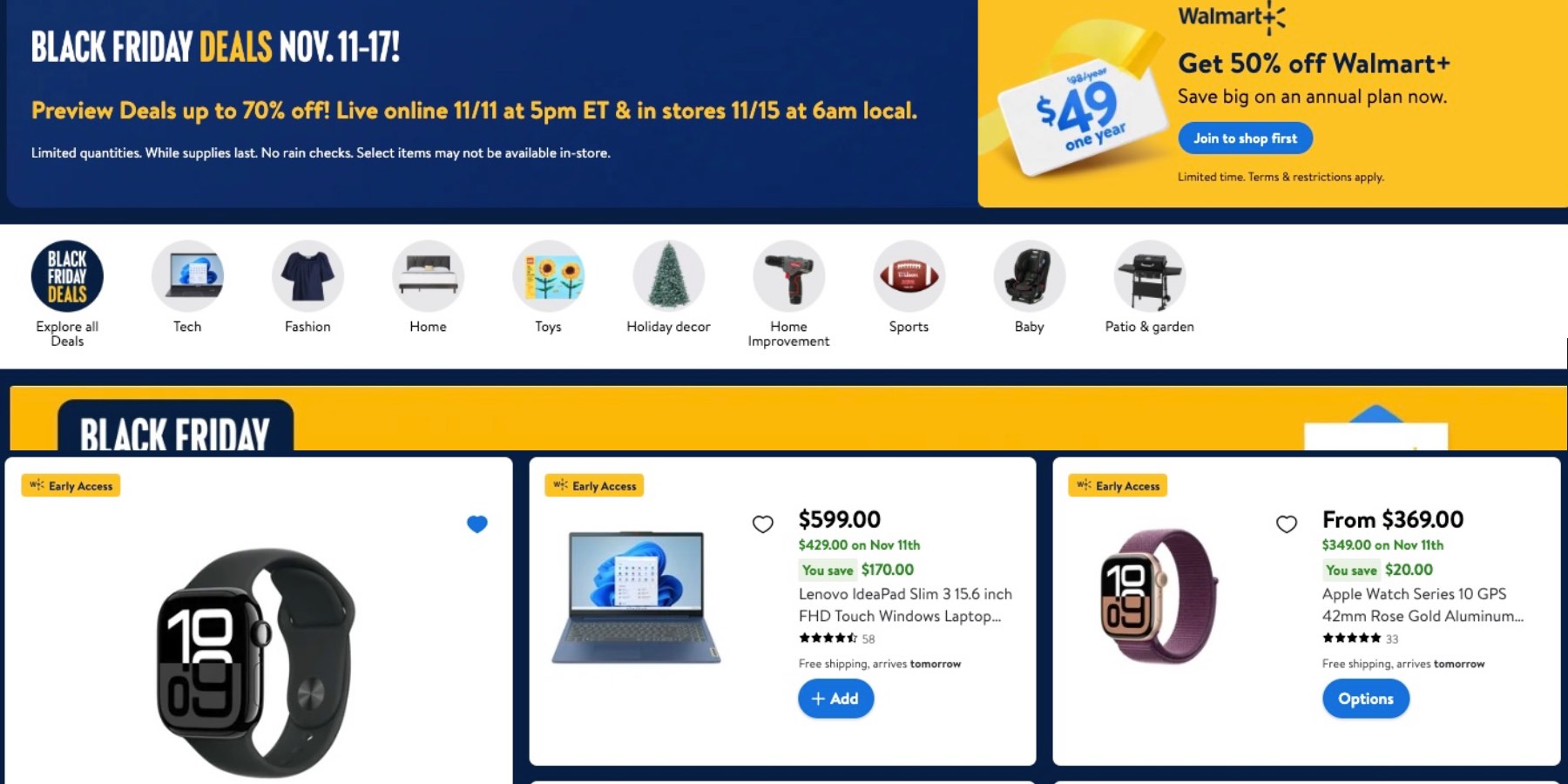 Walmart Black Friday page is now up see all the deals