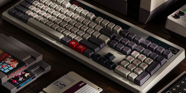 Image showing 8BitDo's Retro 108 mecahnical keyboard.