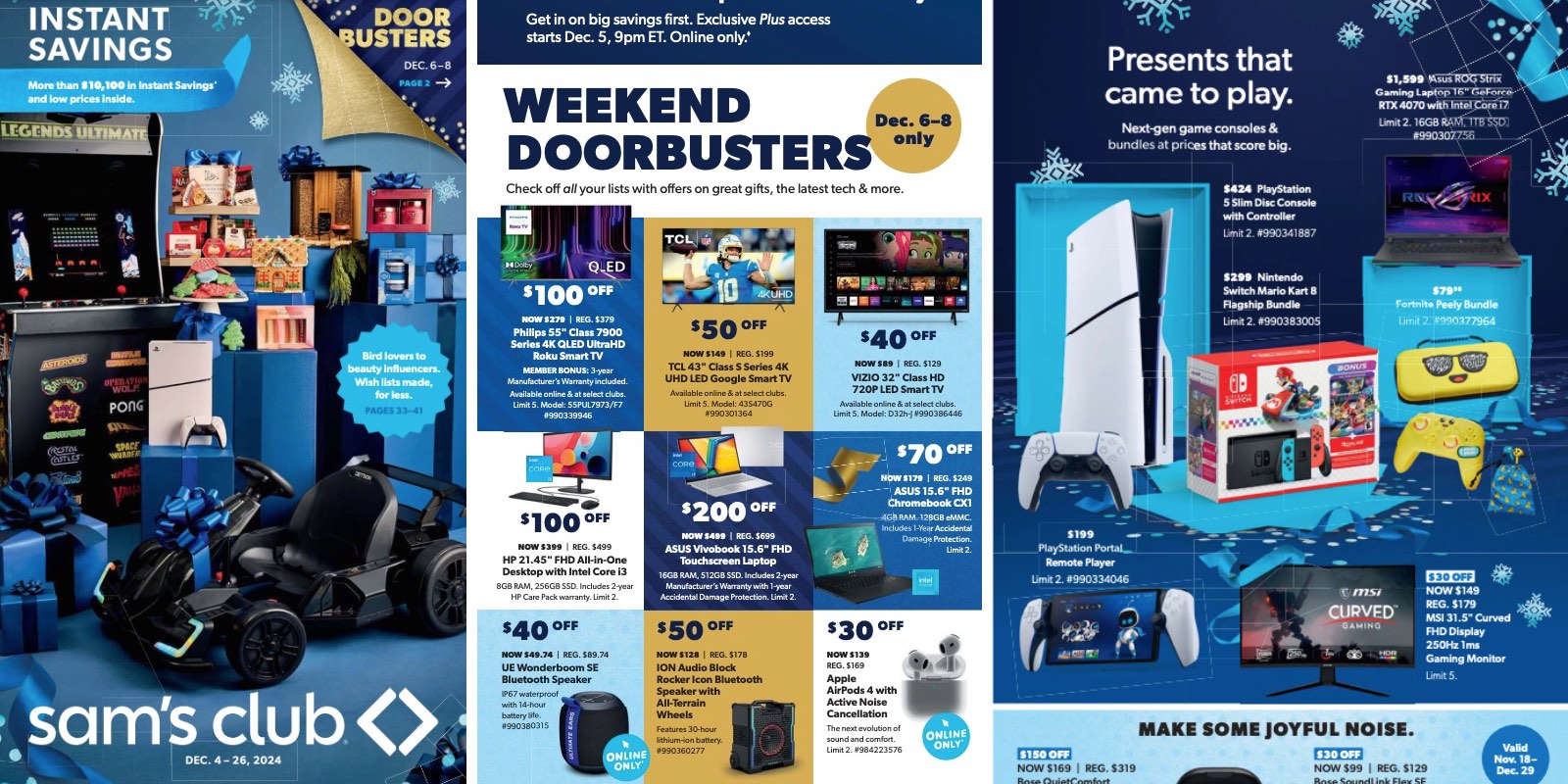 Here's the 48page Sam's Club December doorbuster ad AirPods 4 with