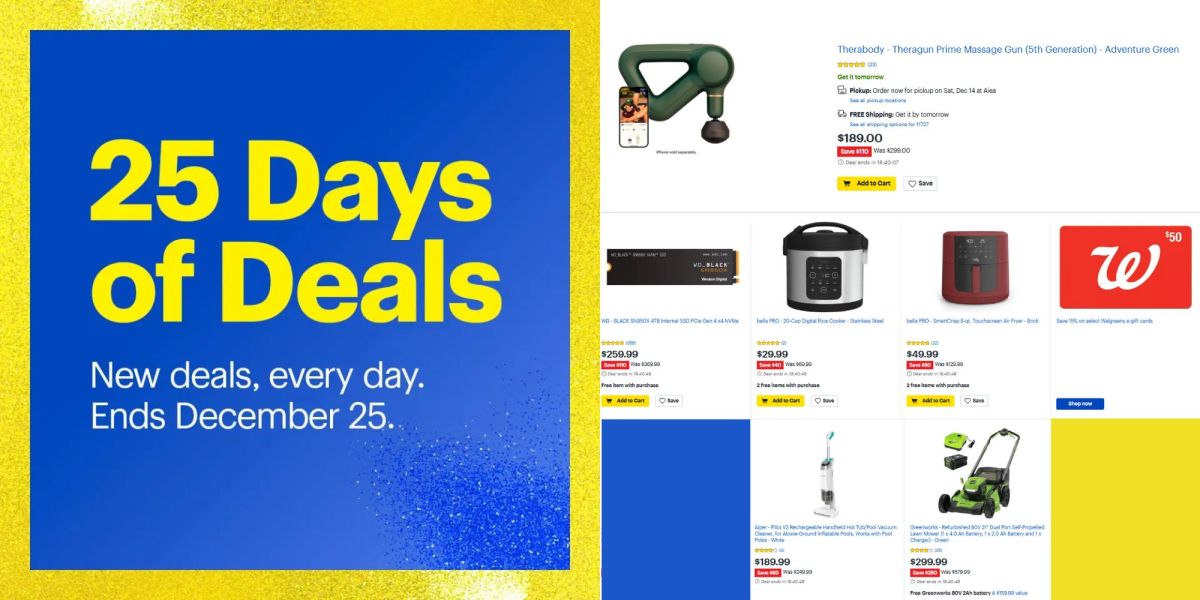 Image showing an illustration for Best Buy's 25 Days of Deals event.