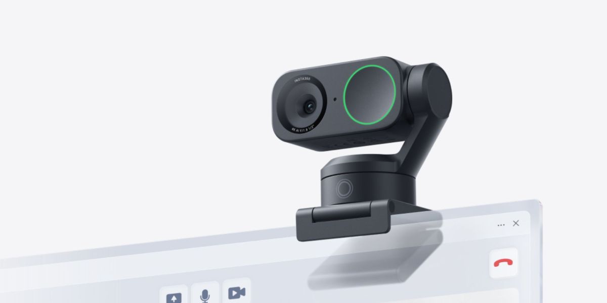 Image showing a render of Insta360's Link 2 4K webcam.