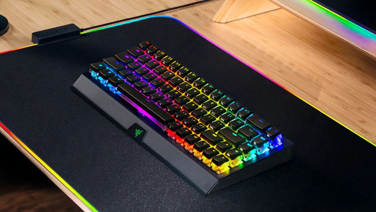 Image showing Razer's BlackWidow V4 Mini Wireless gaming keyboard.