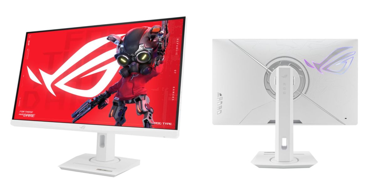 Image showing renders of ASUS' new XG27UCG-W gaming monitor.